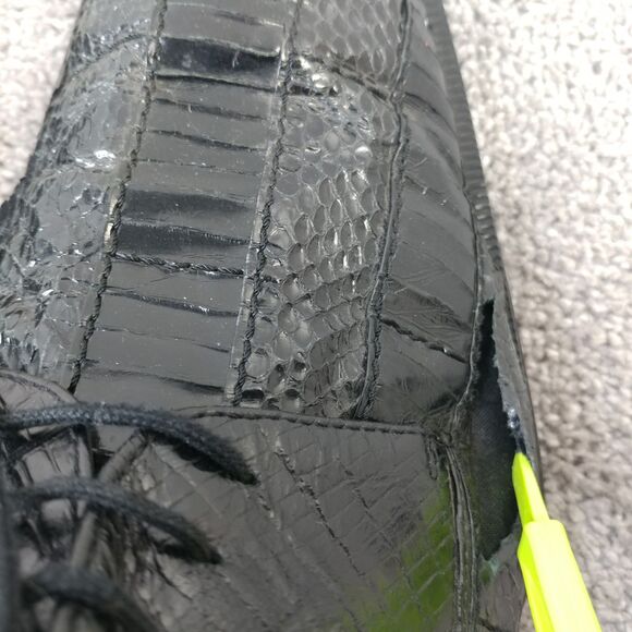 Giorgio Brutini Genuine Snake Skin Leather Mens Size 15 Dress Shoes Black - Picture 3 of 13